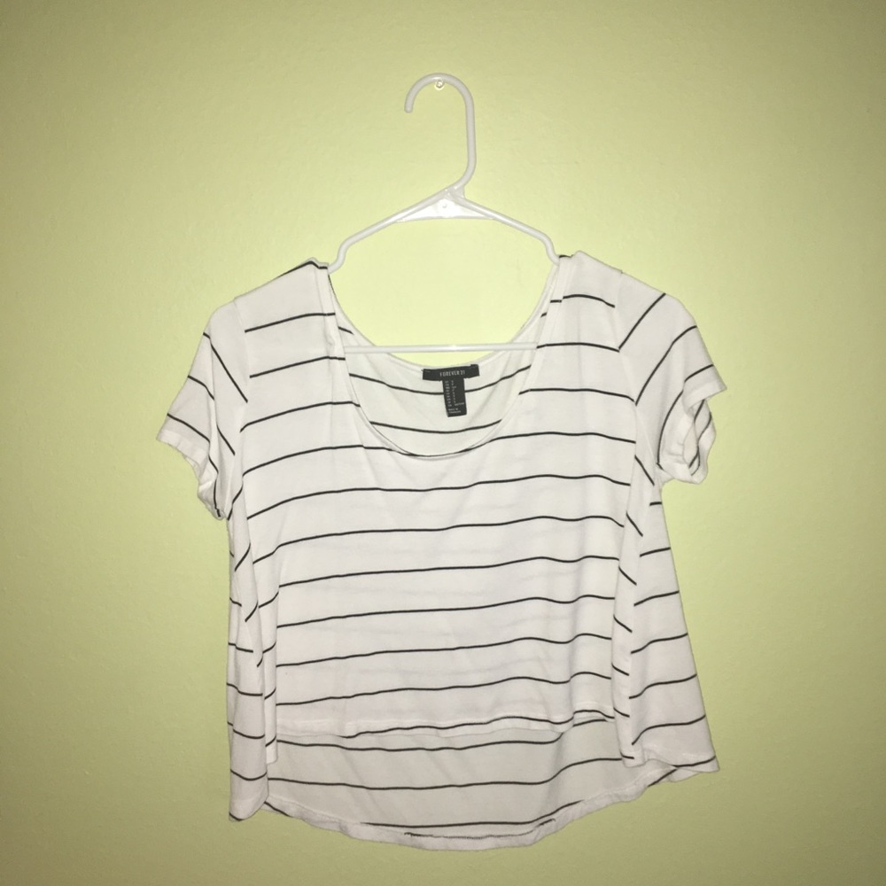 White Forever 21 crop top